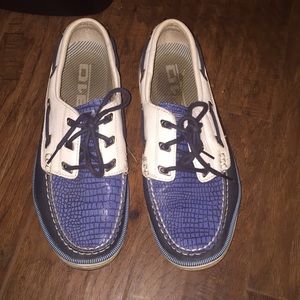 Blue casual dress shoes